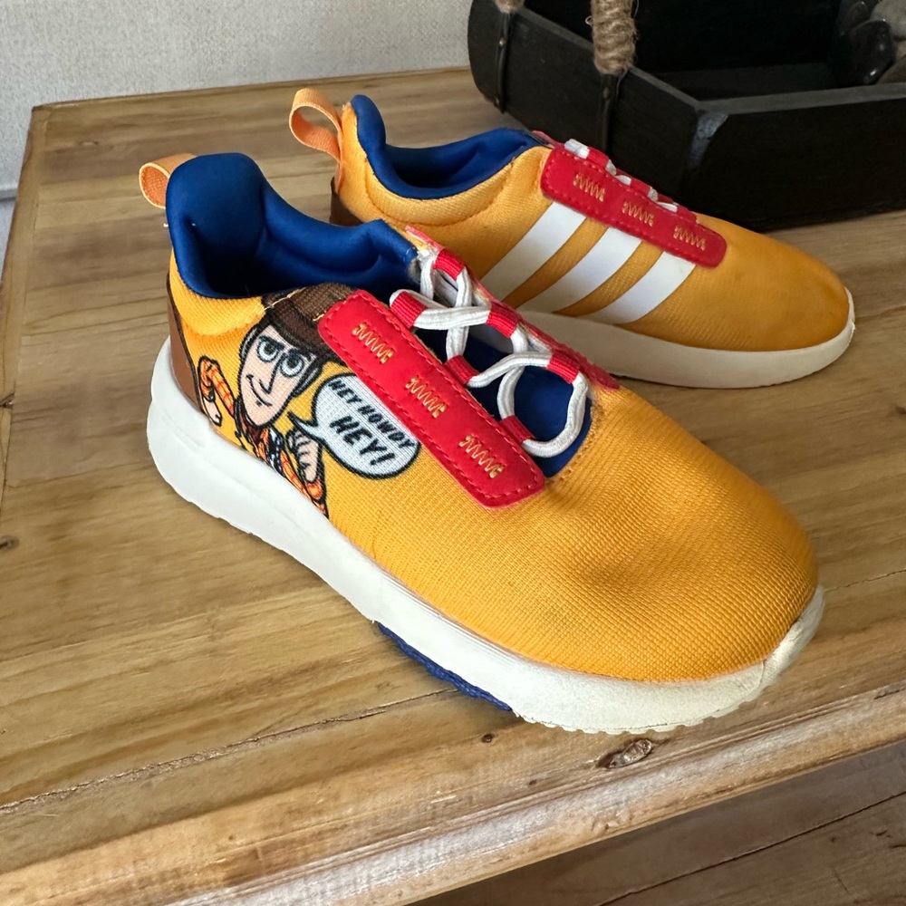 Adidas Disney Woody sneakers, toddler, Size 9, worn 2x before grew out of them
